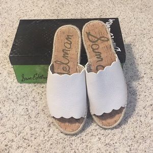 Sam Edelman Andy White / Cream Leather Sandal